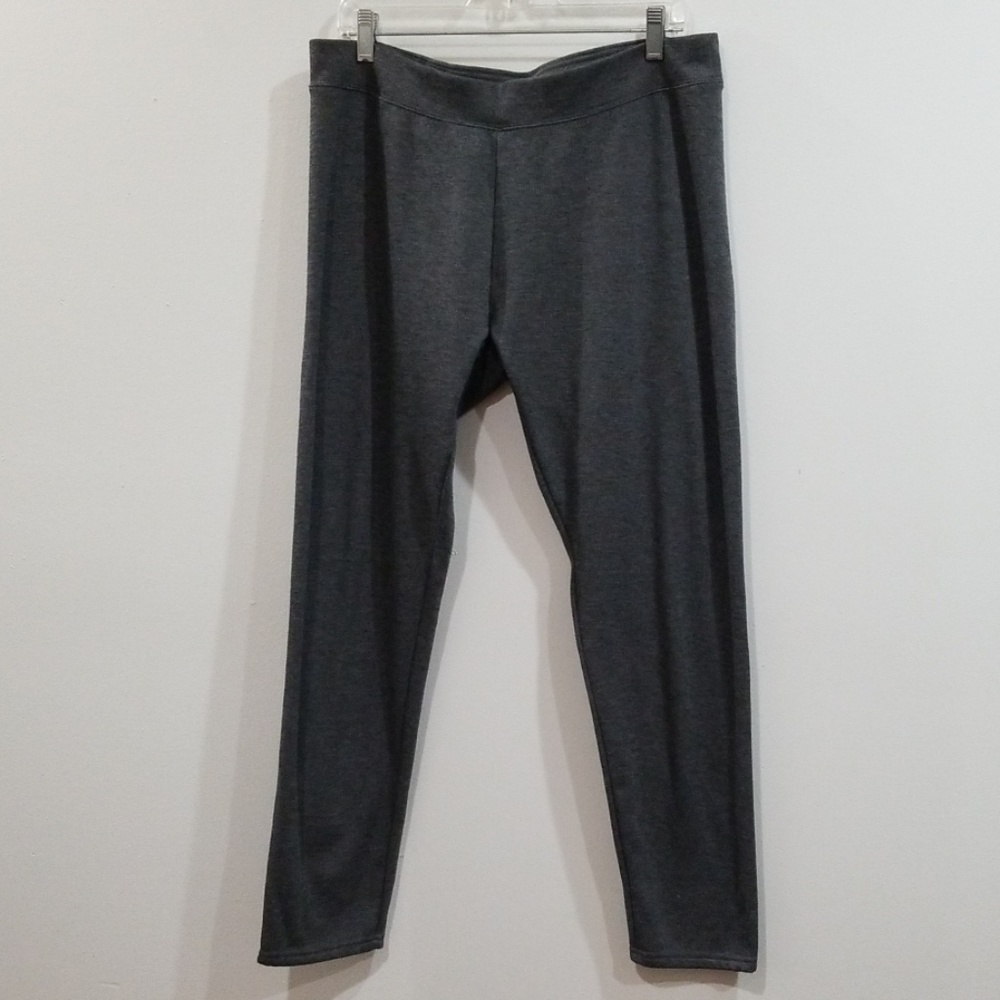 Faded Glory Women's Charcoal Gray Ribbed Leggings - image 3